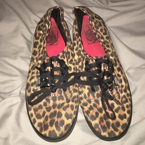Cheetah Print Low Top Vans